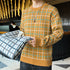 Men's Casual Plaid Knit Pullovers